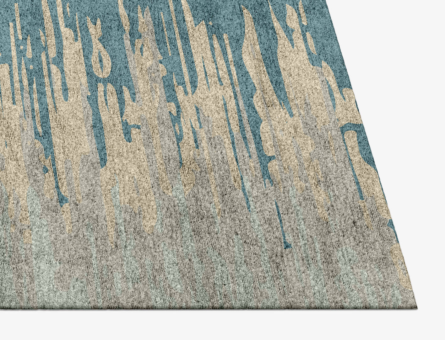 Movement Gradation Rectangle Hand Knotted Bamboo Silk Custom Rug by Rug Artisan