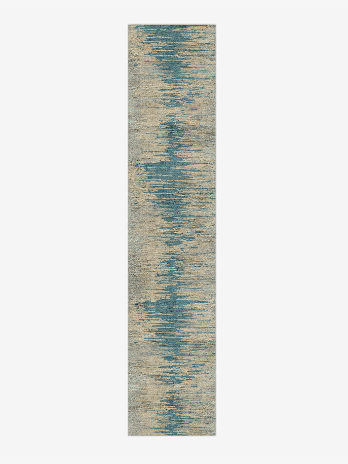 Movement Gradation Runner Hand Knotted Bamboo Silk Custom Rug by Rug Artisan