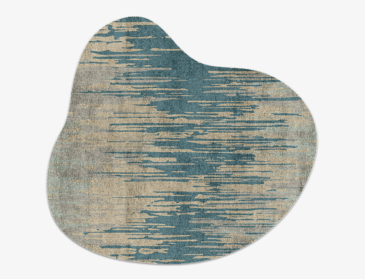 Movement Gradation Splash Hand Knotted Bamboo Silk Custom Rug by Rug Artisan