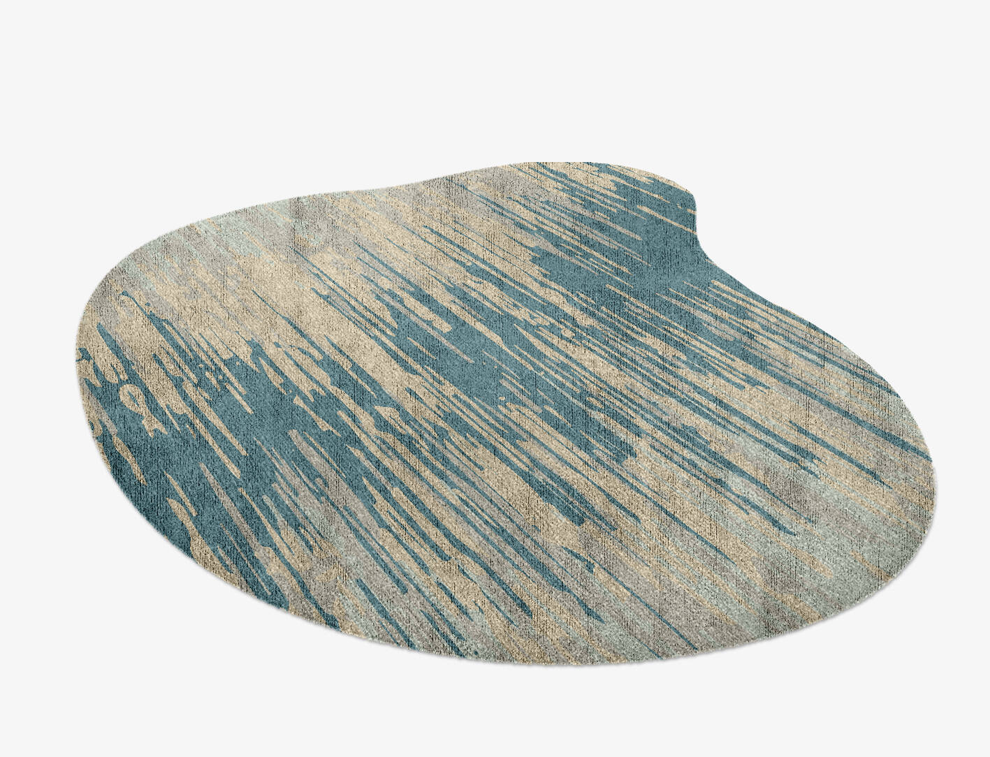 Movement Gradation Splash Hand Knotted Bamboo Silk Custom Rug by Rug Artisan
