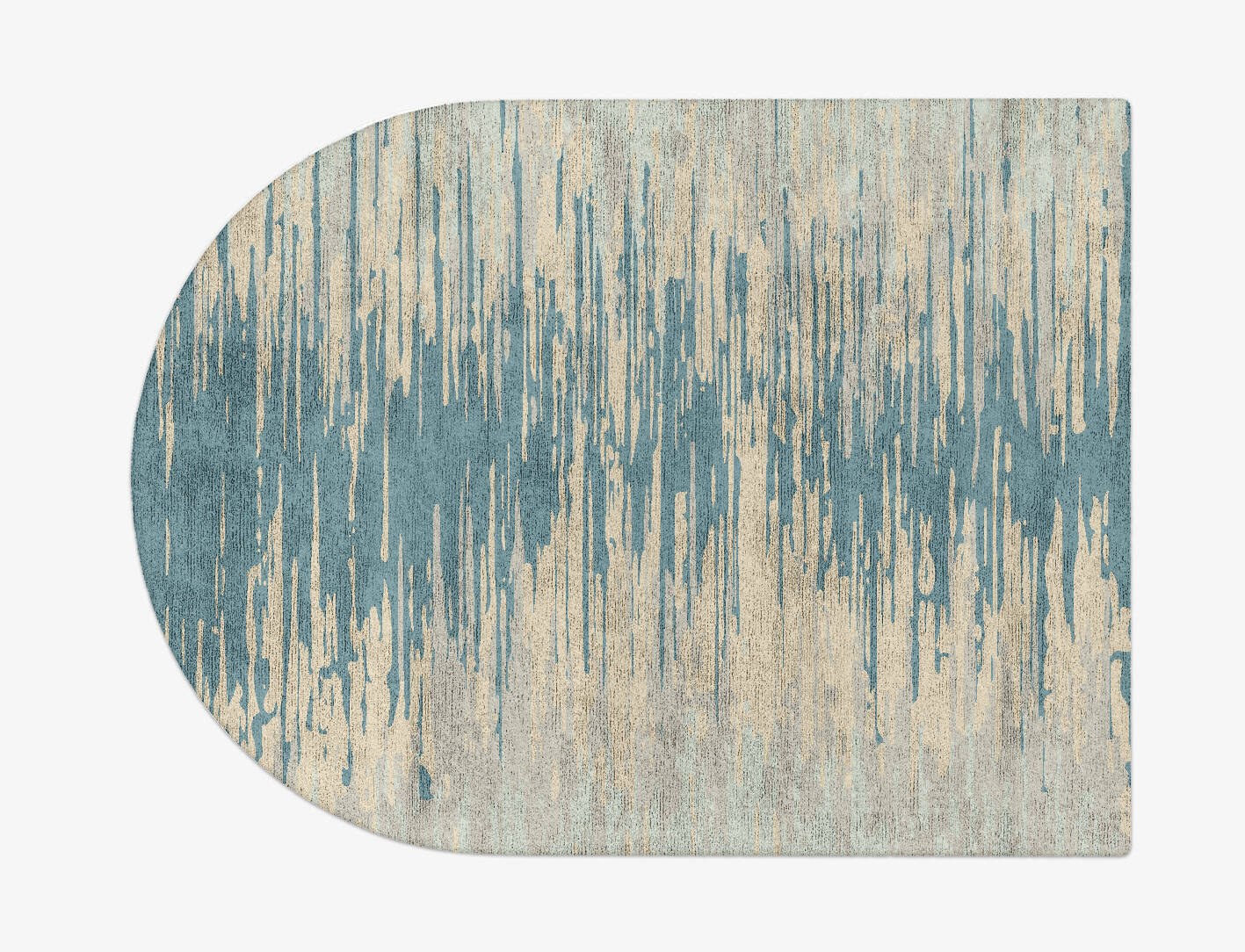 Movement Gradation Arch Hand Tufted Bamboo Silk Custom Rug by Rug Artisan