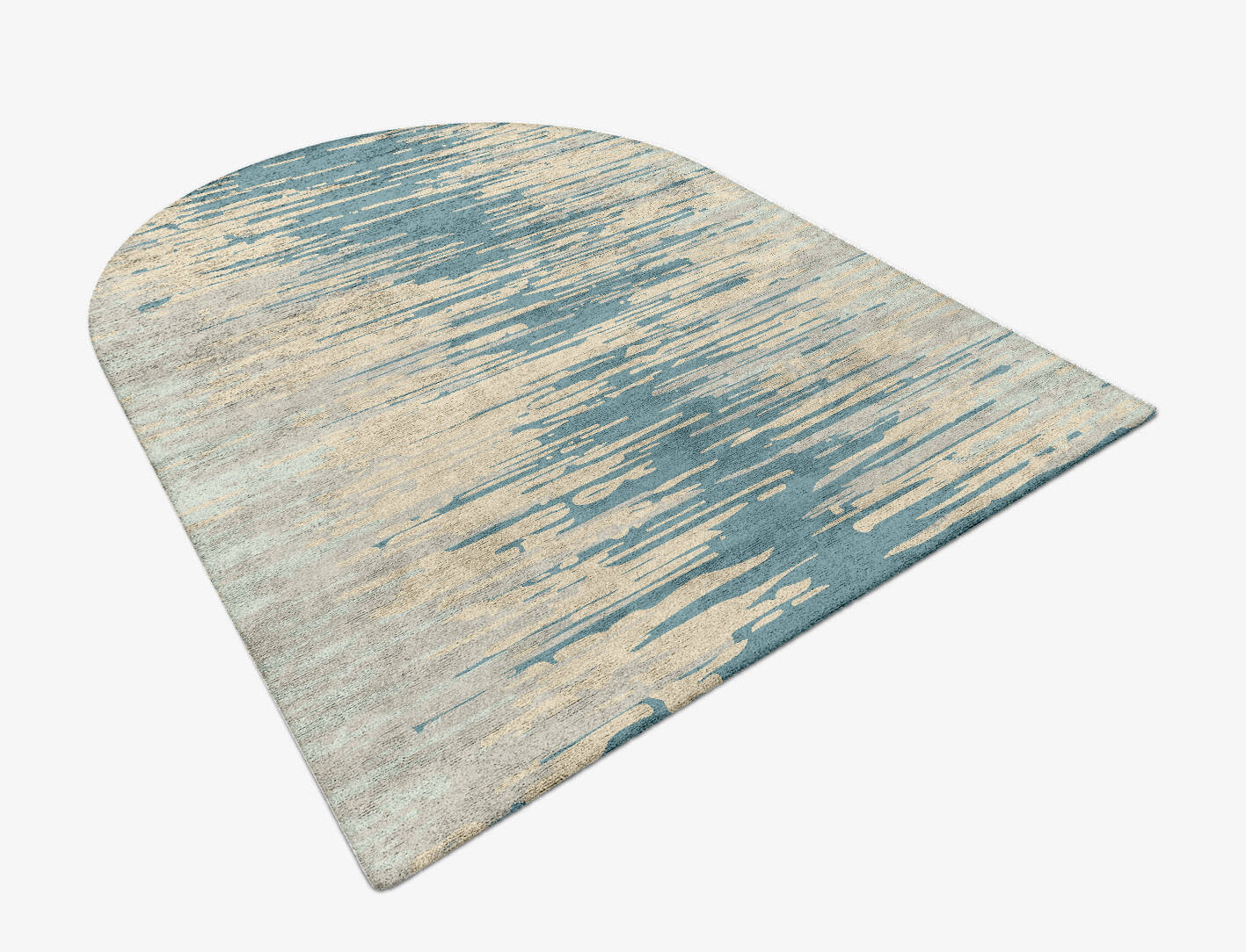 Movement Gradation Arch Hand Tufted Bamboo Silk Custom Rug by Rug Artisan