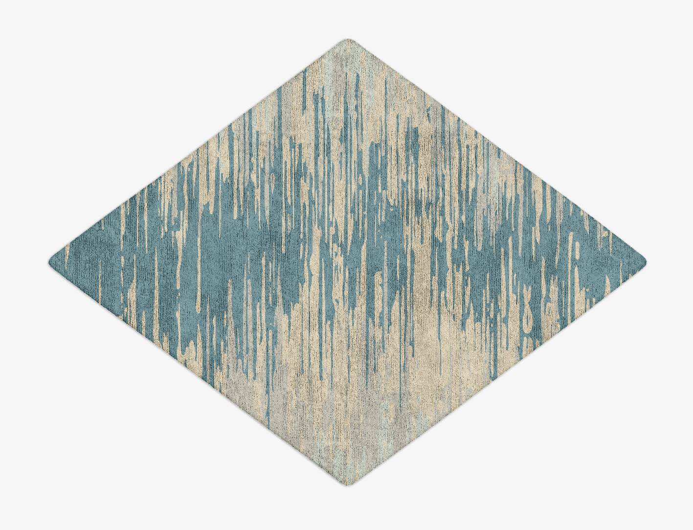 Movement Gradation Diamond Hand Tufted Bamboo Silk Custom Rug by Rug Artisan