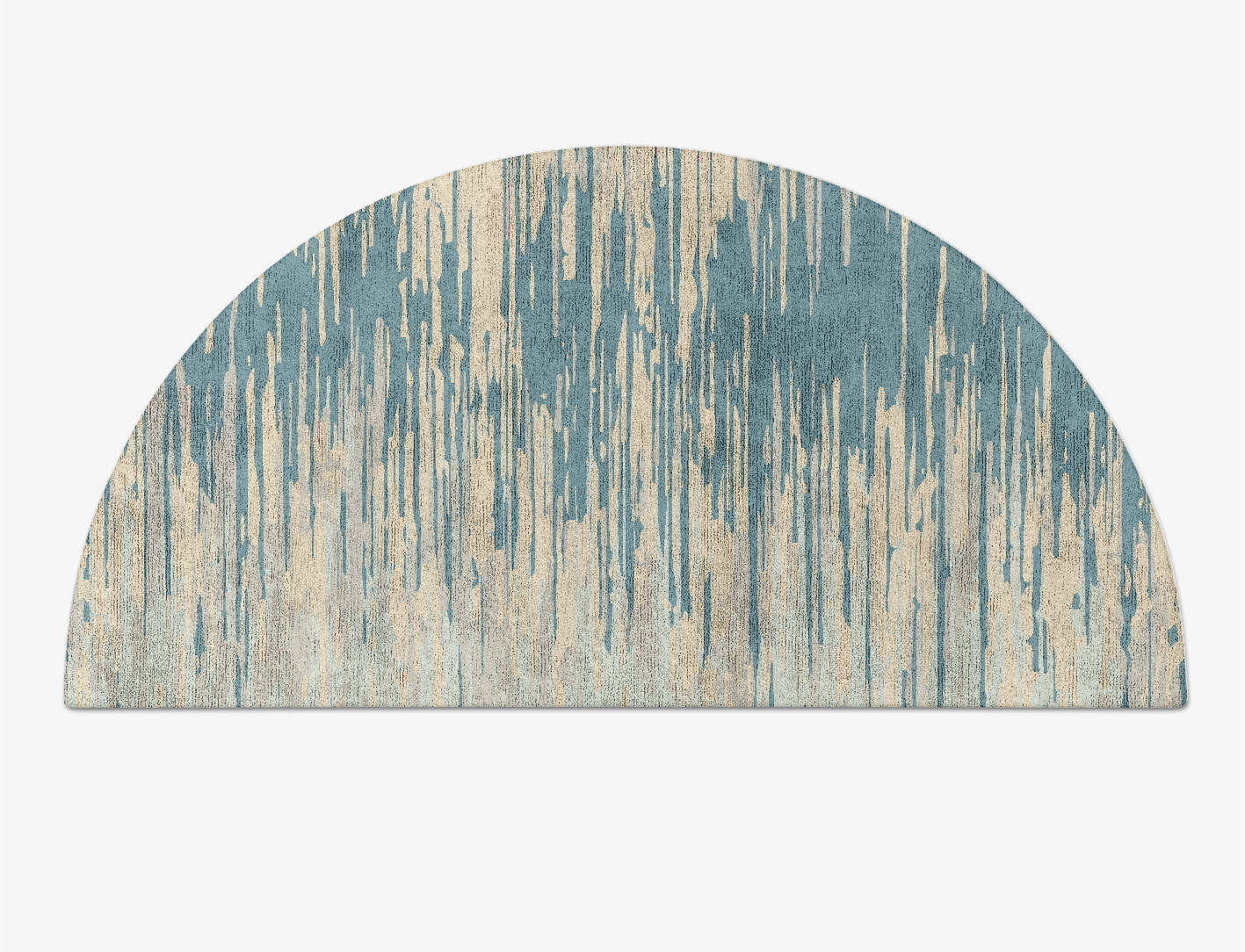 Movement Gradation Halfmoon Hand Tufted Bamboo Silk Custom Rug by Rug Artisan