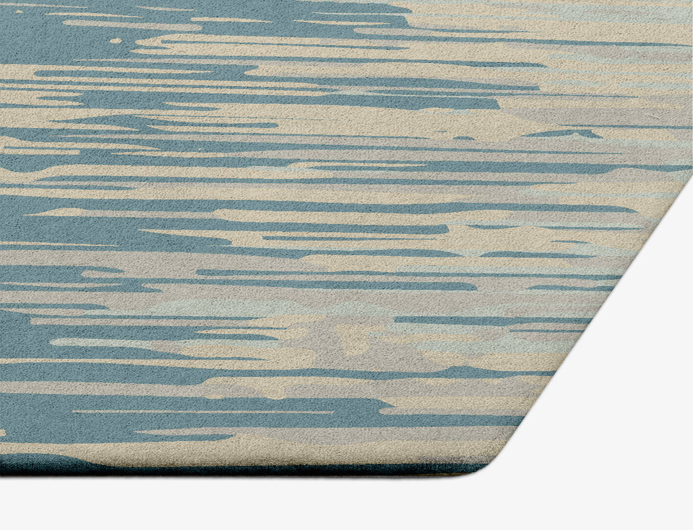Movement Gradation Hexagon Hand Tufted Pure Wool Custom Rug by Rug Artisan