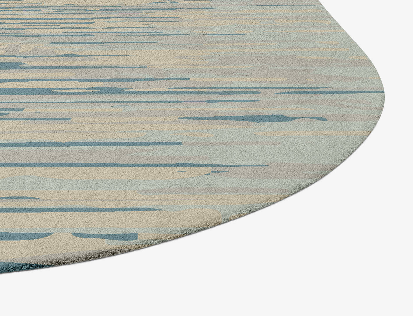 Movement Gradation Oblong Hand Tufted Pure Wool Custom Rug by Rug Artisan
