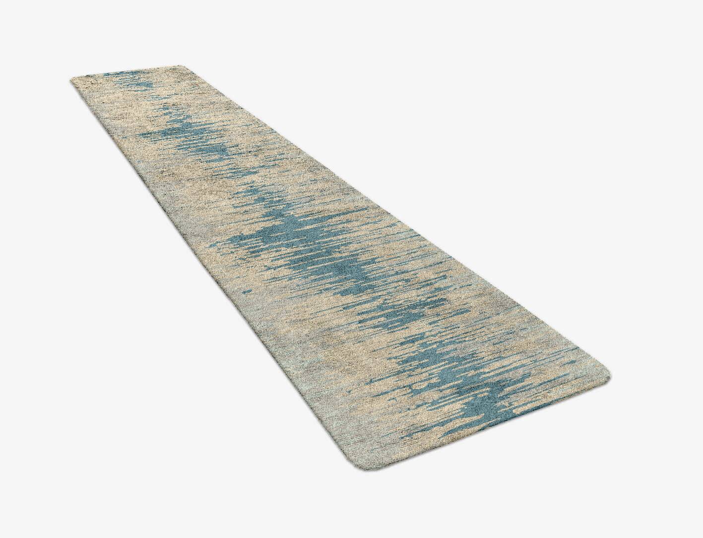 Movement Gradation Runner Hand Tufted Bamboo Silk Custom Rug by Rug Artisan