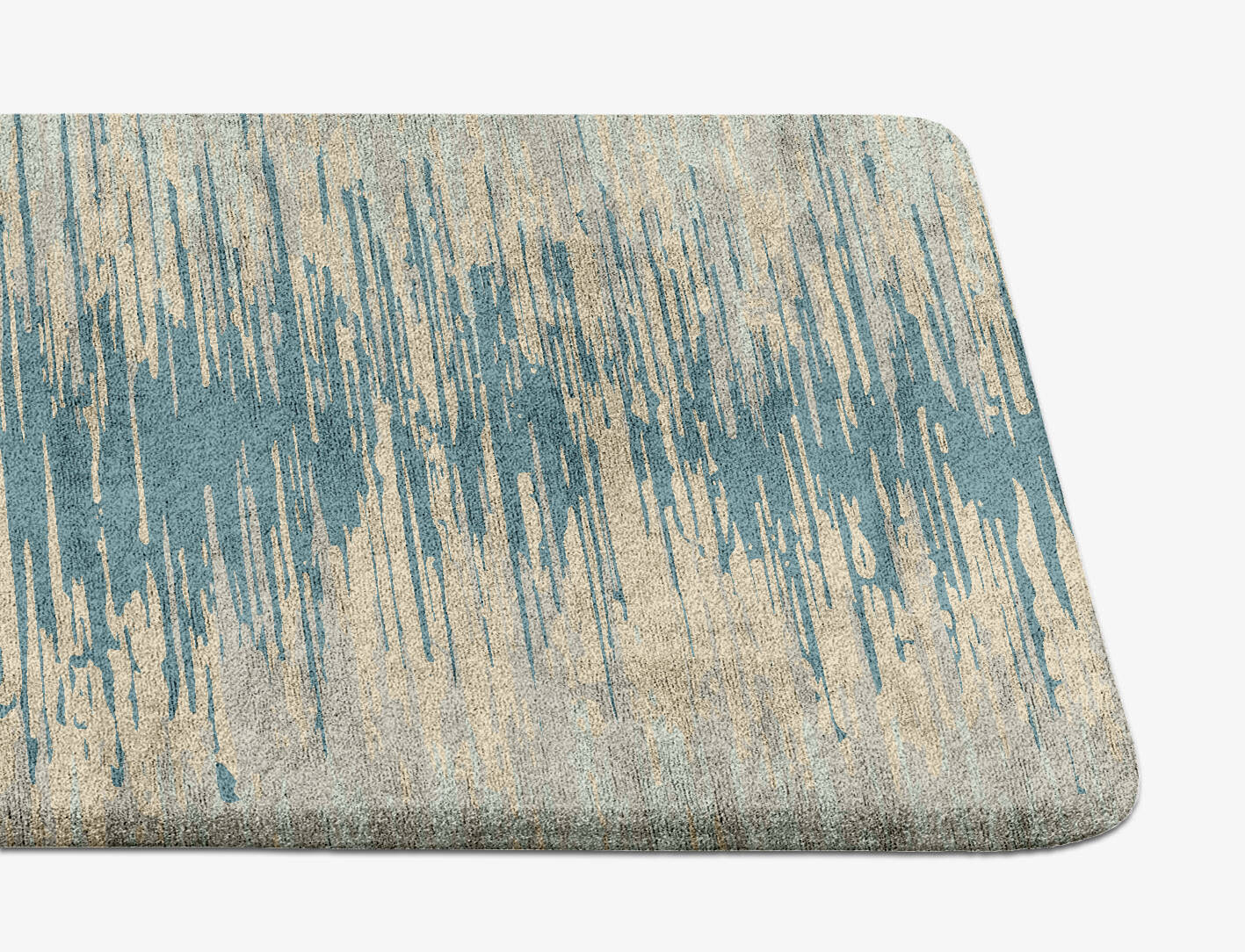 Movement Gradation Runner Hand Tufted Bamboo Silk Custom Rug by Rug Artisan