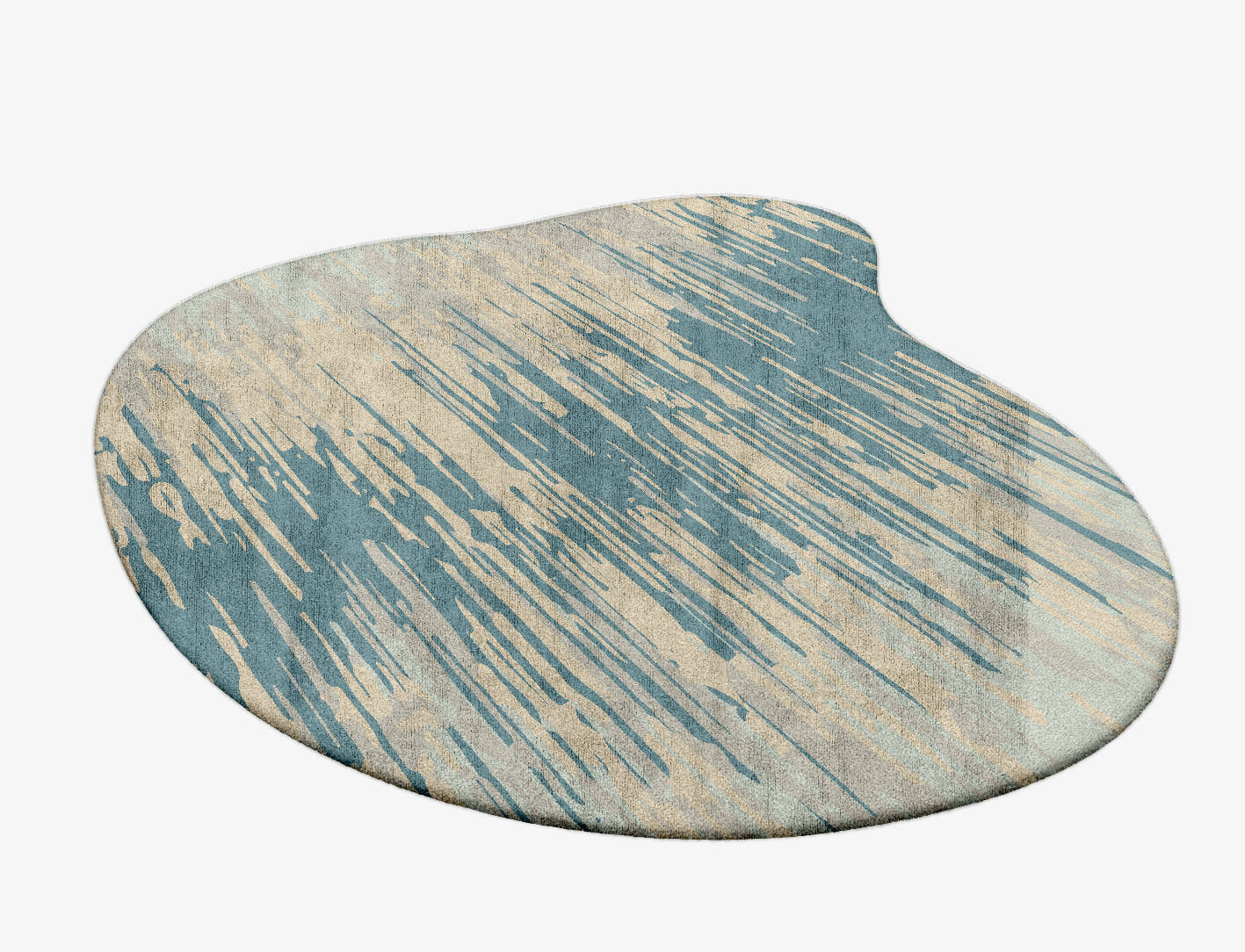 Movement Gradation Splash Hand Tufted Bamboo Silk Custom Rug by Rug Artisan