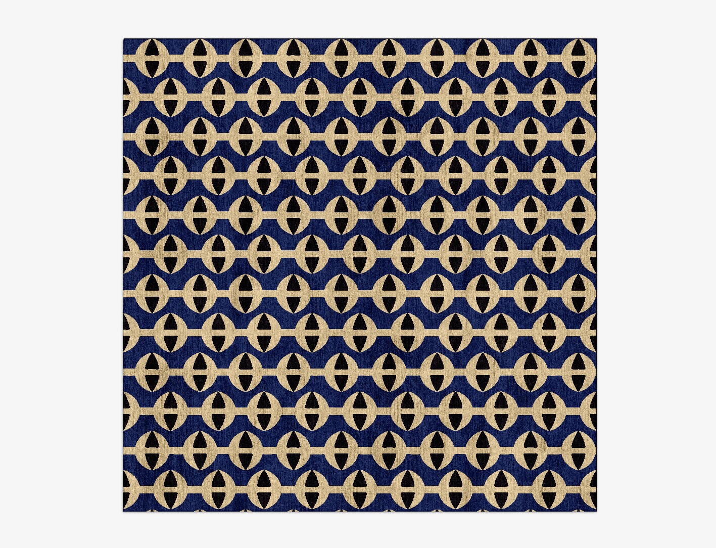 Moving Strings Geometric Square Hand Knotted Bamboo Silk Custom Rug by Rug Artisan
