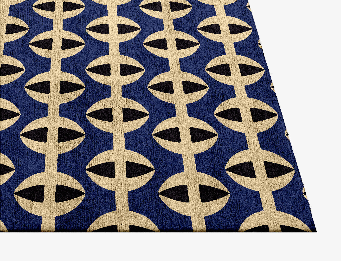 Moving Strings Geometric Square Hand Knotted Bamboo Silk Custom Rug by Rug Artisan