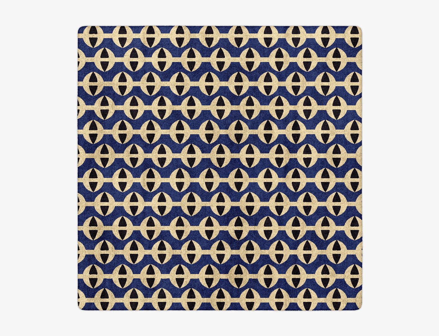 Moving Strings Geometric Square Hand Tufted Bamboo Silk Custom Rug by Rug Artisan