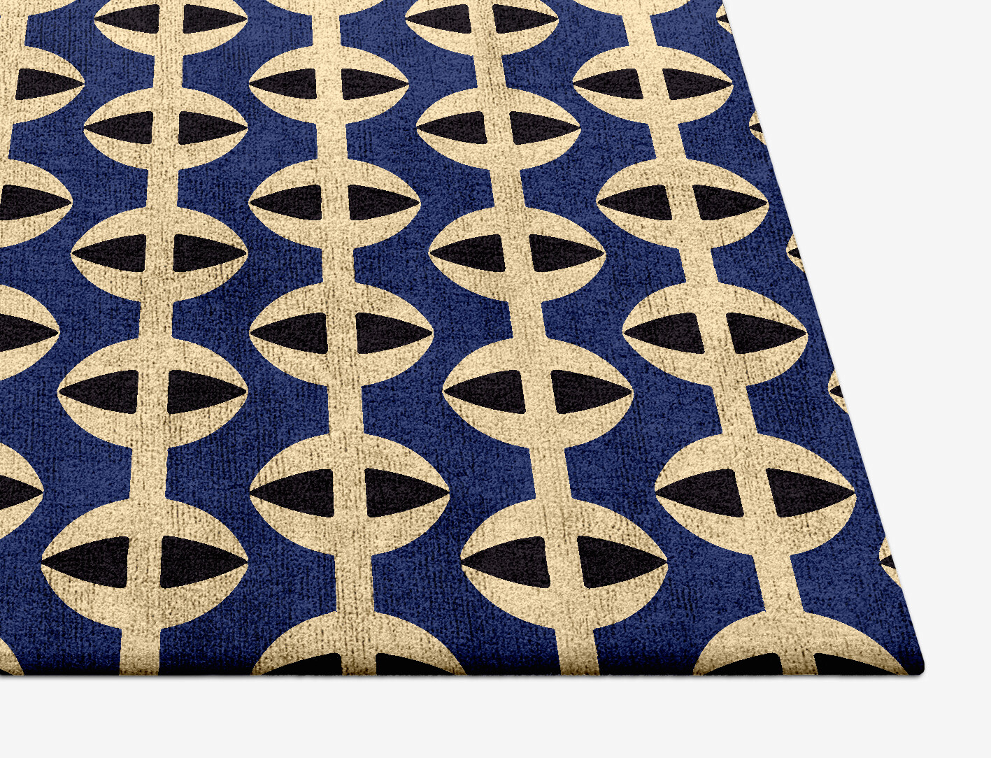 Moving Strings Geometric Square Hand Tufted Bamboo Silk Custom Rug by Rug Artisan