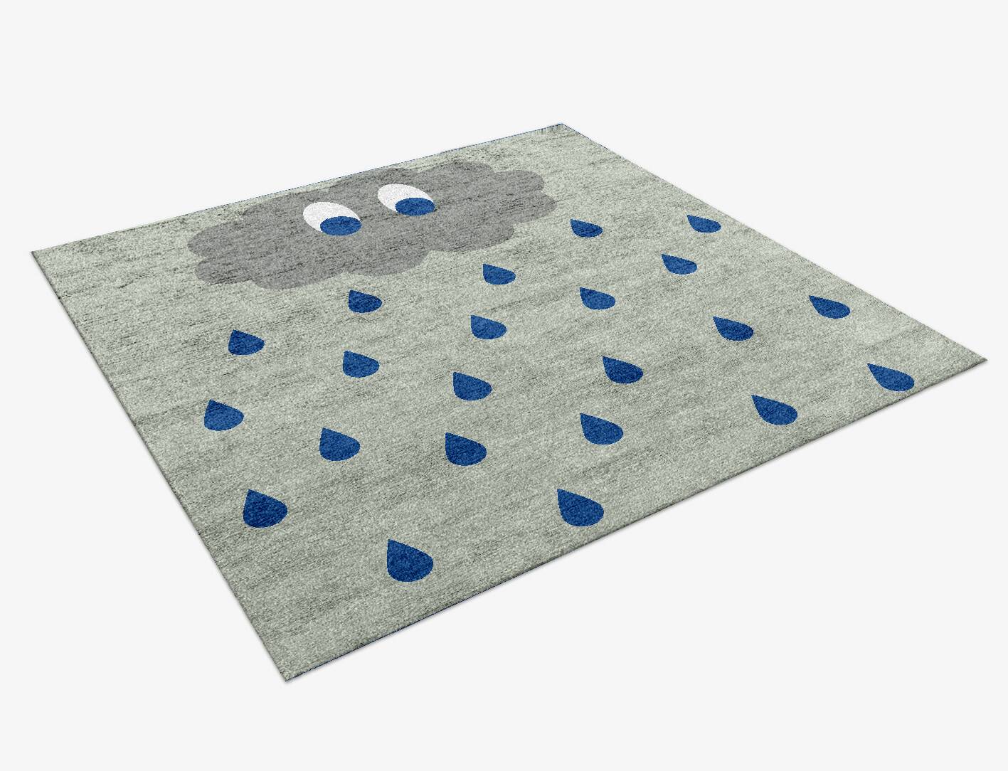 Mr Cloud Kids Square Hand Knotted Bamboo Silk Custom Rug by Rug Artisan