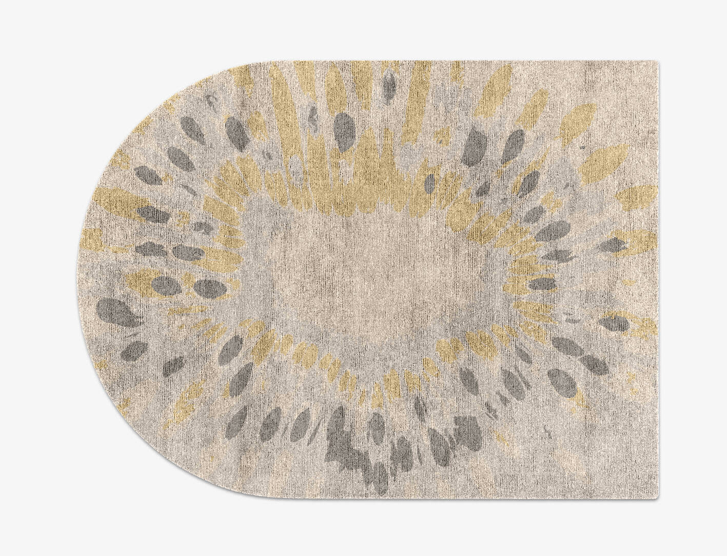 Mucogee Abstract Arch Hand Knotted Bamboo Silk Custom Rug by Rug Artisan
