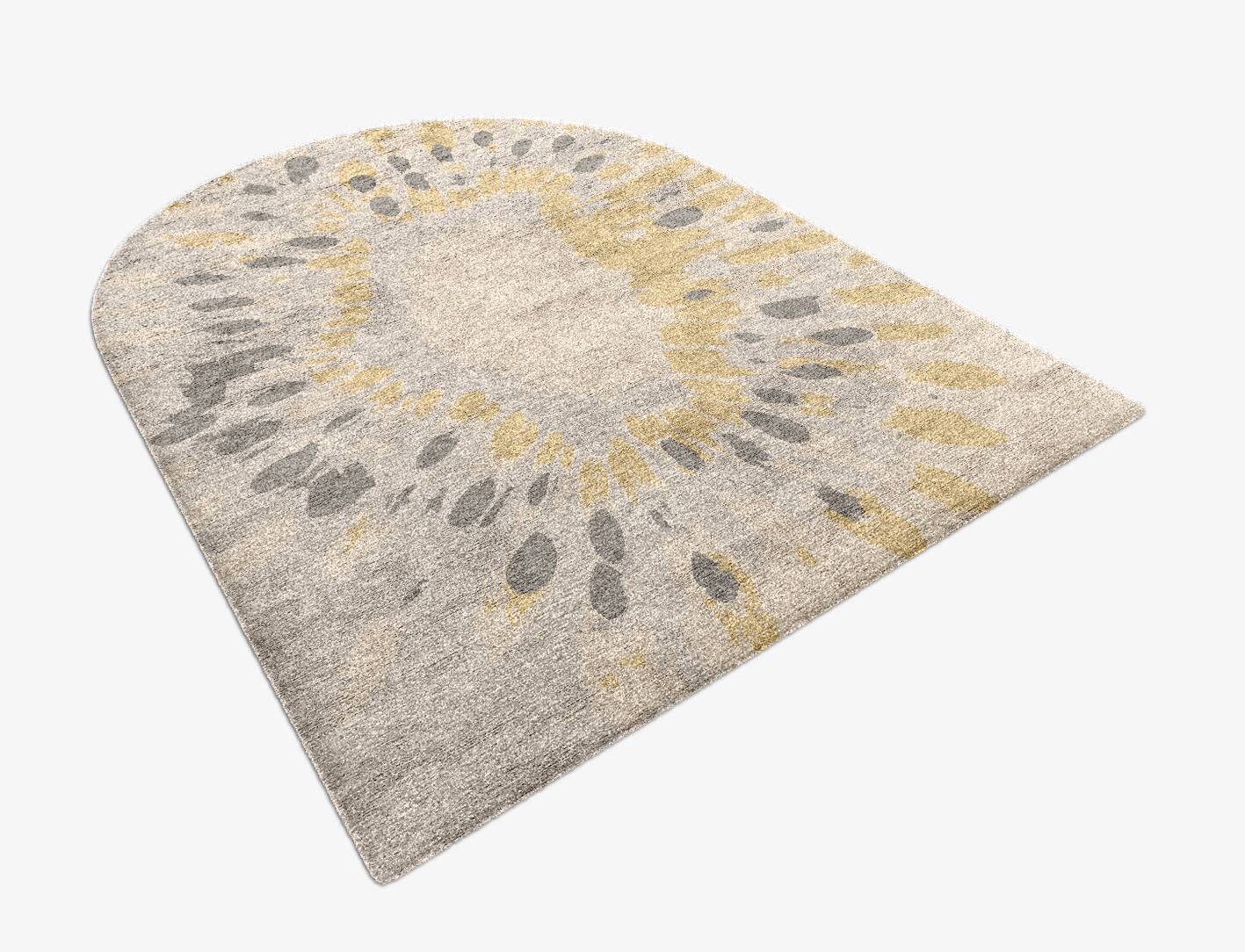 Mucogee Abstract Arch Hand Knotted Bamboo Silk Custom Rug by Rug Artisan