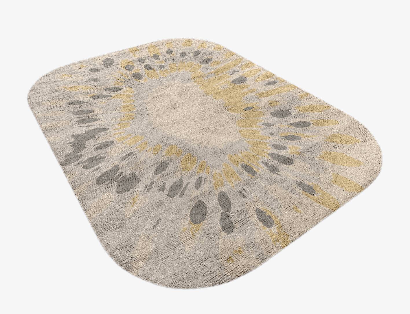 Mucogee Abstract Oblong Hand Knotted Bamboo Silk Custom Rug by Rug Artisan