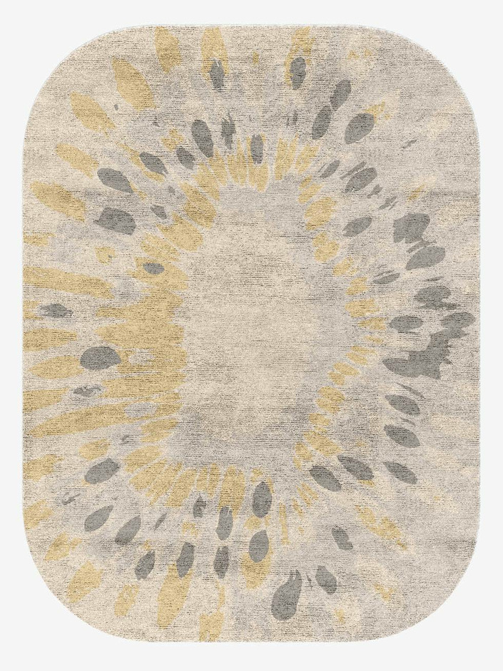 Mucogee Abstract Oblong Hand Knotted Bamboo Silk Custom Rug by Rug Artisan