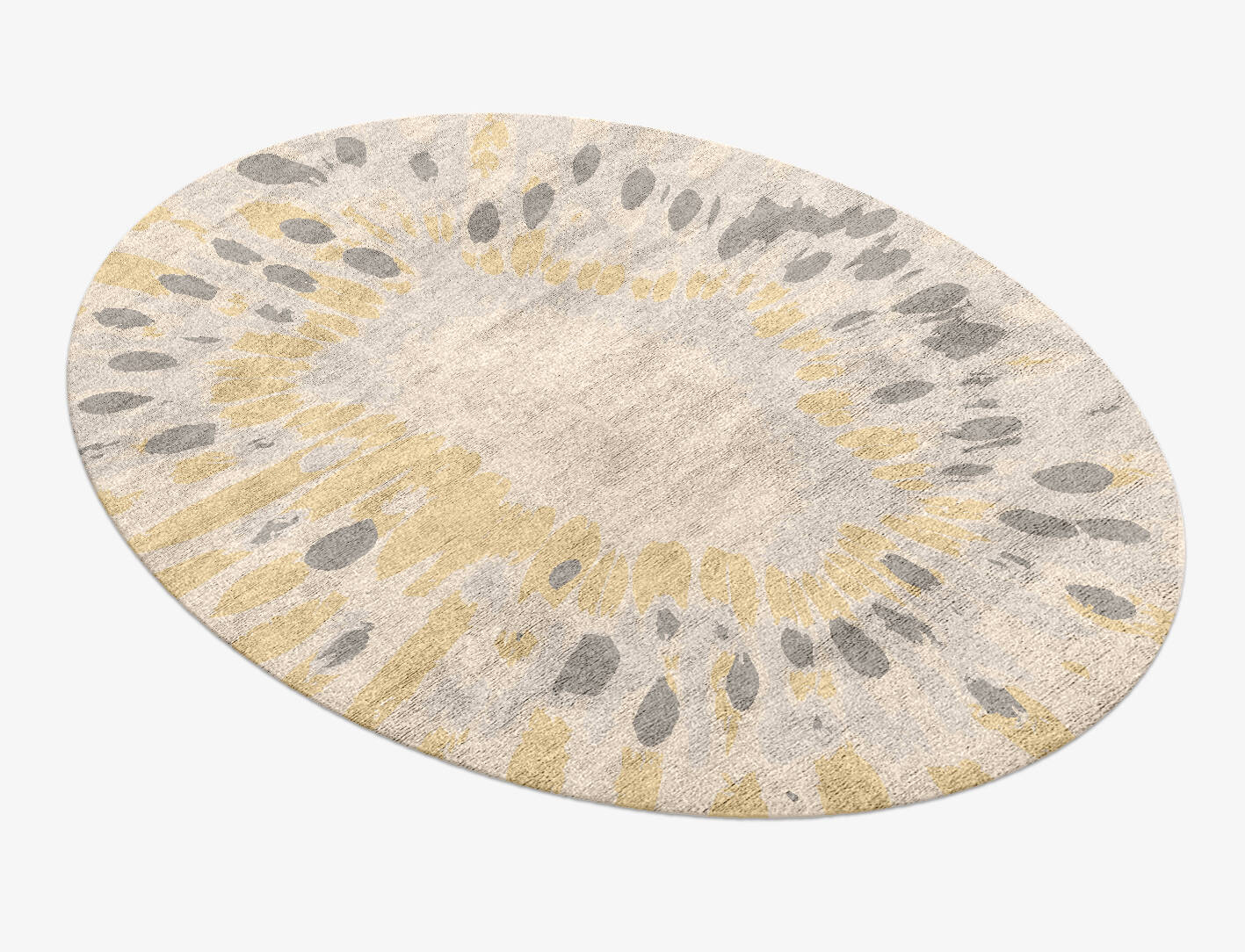 Mucogee Abstract Oval Hand Knotted Bamboo Silk Custom Rug by Rug Artisan