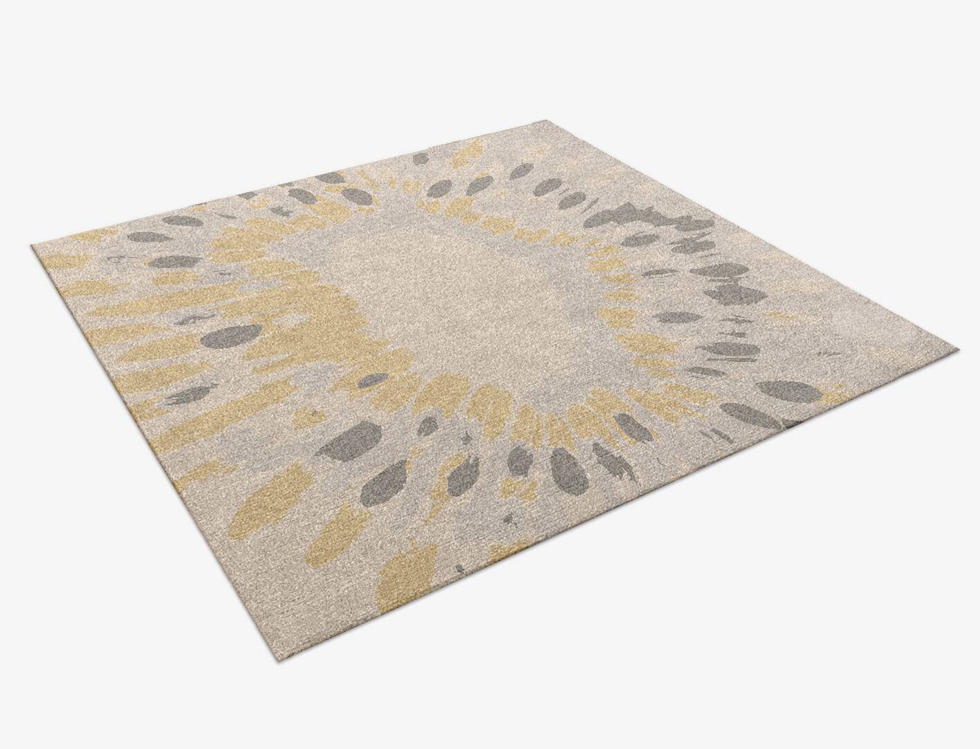 Mucogee Abstract Square Hand Knotted Tibetan Wool Custom Rug by Rug Artisan