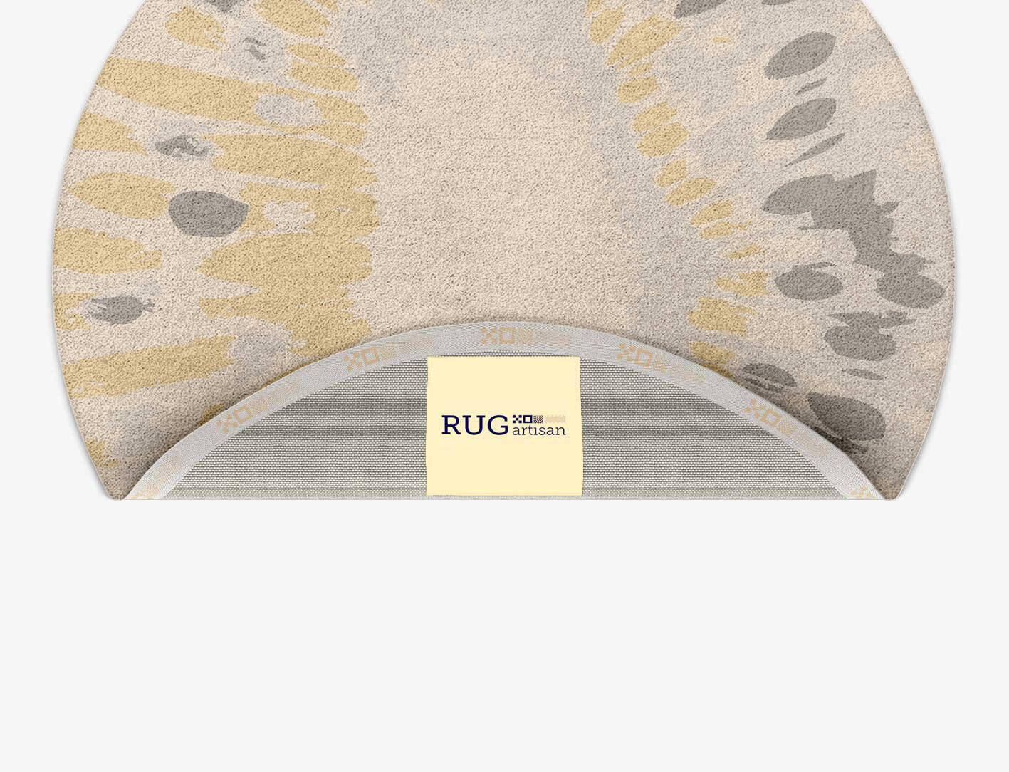 Mucogee Abstract Round Hand Tufted Pure Wool Custom Rug by Rug Artisan