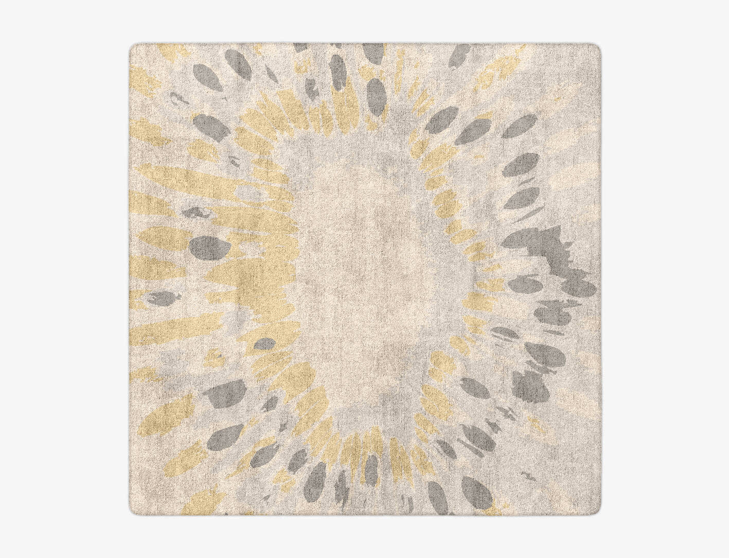 Mucogee Abstract Square Hand Tufted Bamboo Silk Custom Rug by Rug Artisan