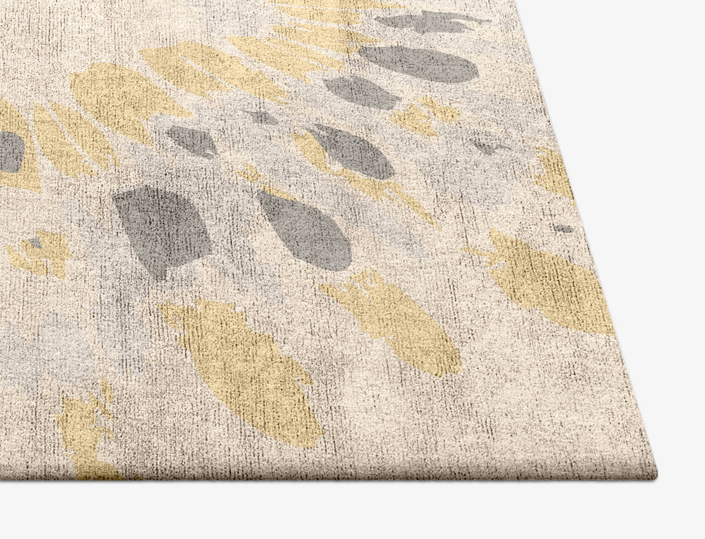 Mucogee Abstract Square Hand Tufted Bamboo Silk Custom Rug by Rug Artisan