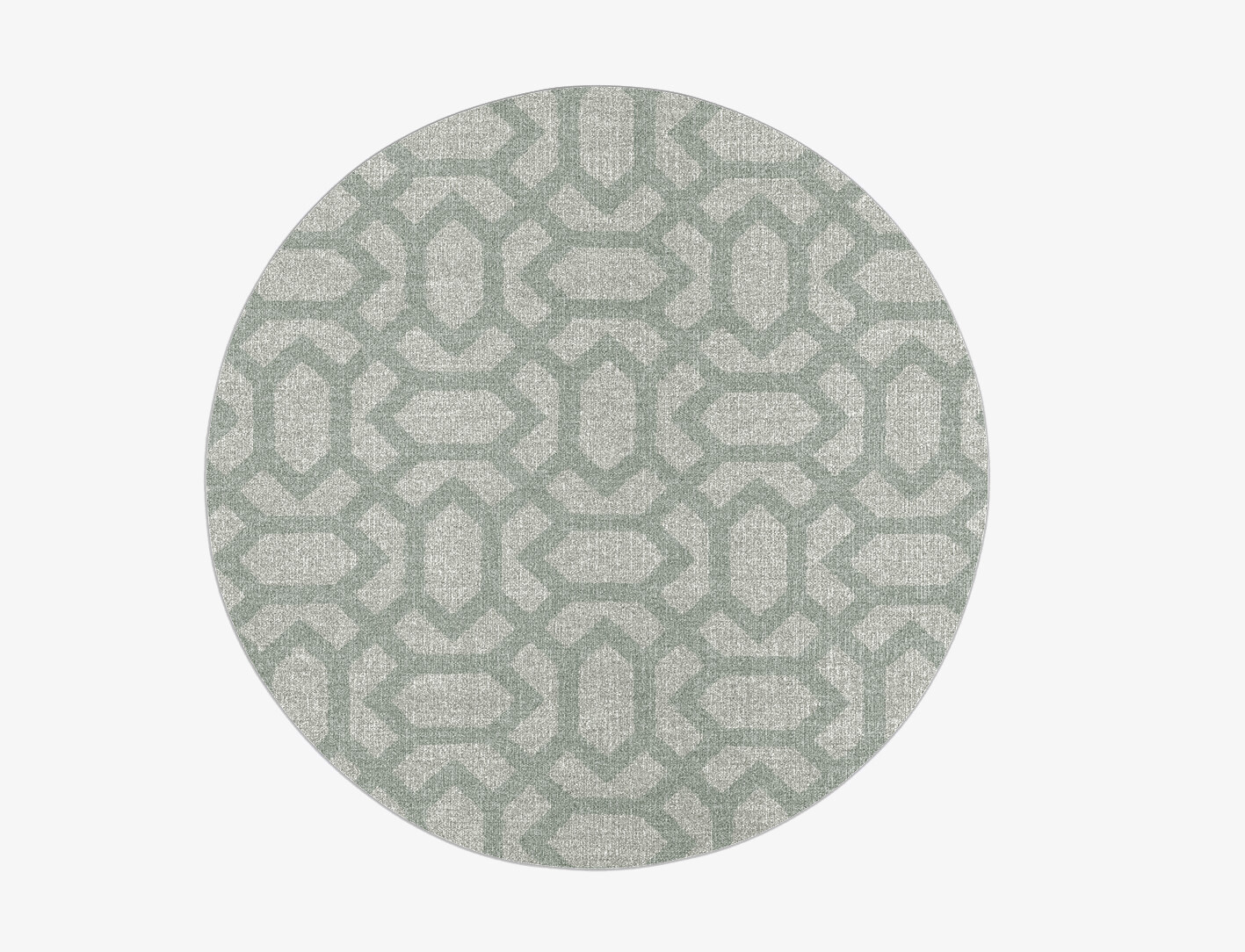 Mughal Minimalist Round Flatweave New Zealand Wool Custom Rug by Rug Artisan