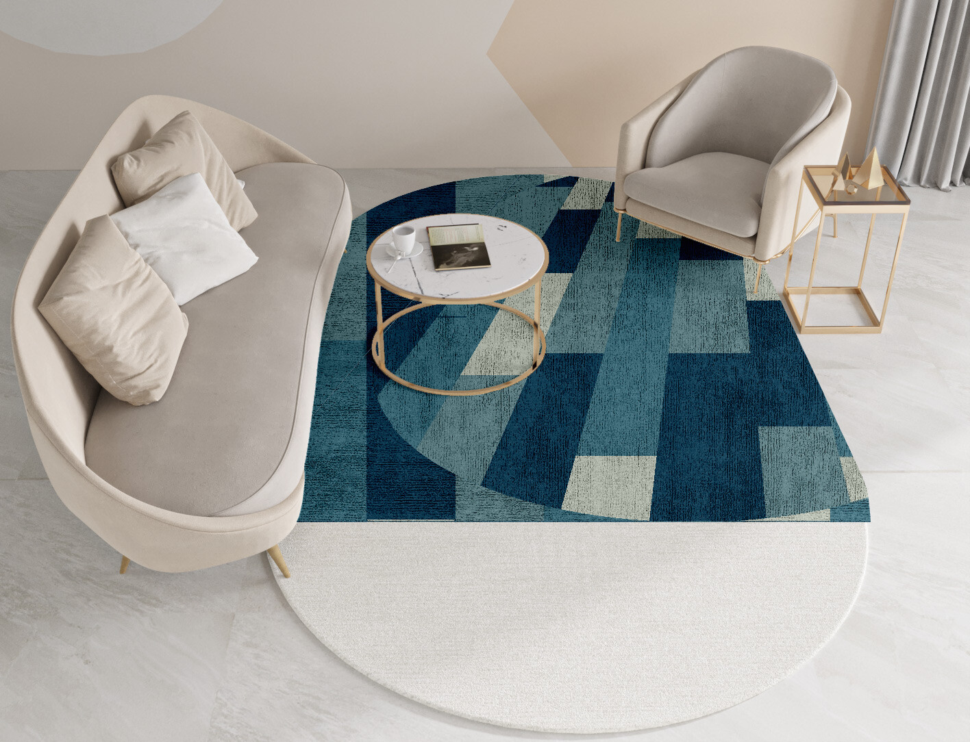 Muralis Geometric Capsule Hand Knotted Bamboo Silk Custom Rug by Rug Artisan