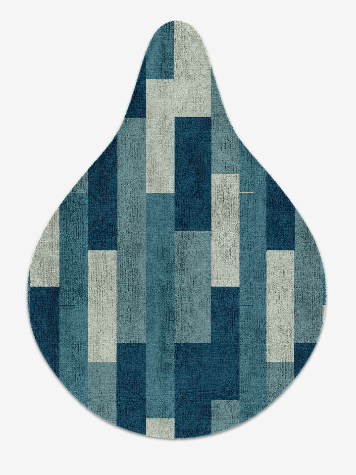 Muralis Geometric Drop Hand Knotted Bamboo Silk Custom Rug by Rug Artisan
