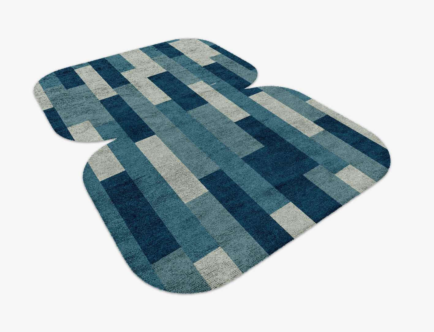 Muralis Geometric Eight Hand Knotted Bamboo Silk Custom Rug by Rug Artisan