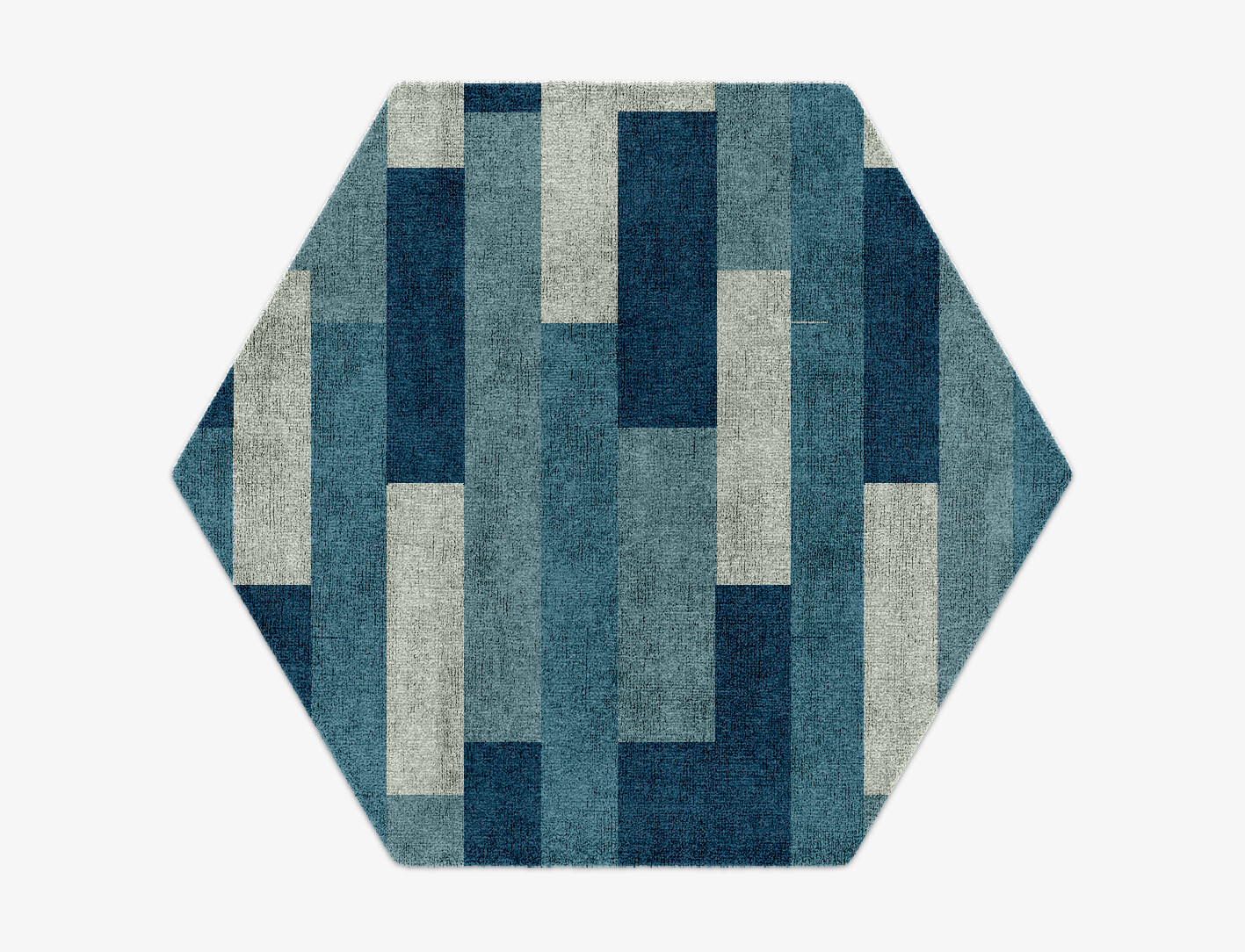 Muralis Geometric Hexagon Hand Knotted Bamboo Silk Custom Rug by Rug Artisan