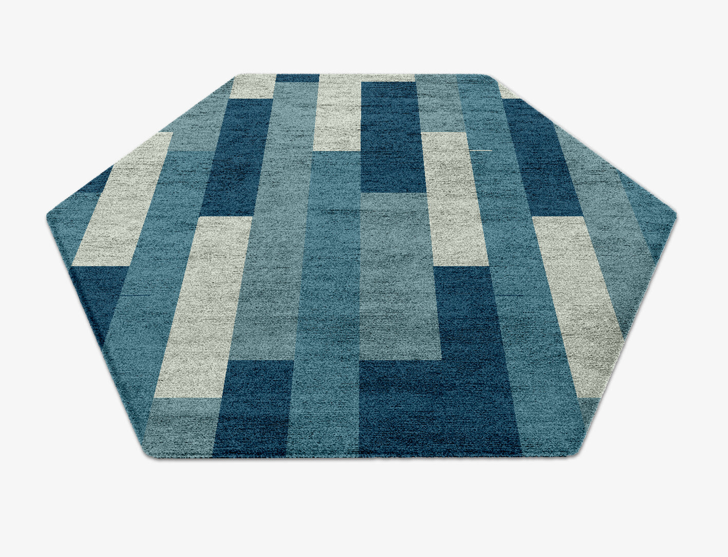 Muralis Geometric Hexagon Hand Knotted Bamboo Silk Custom Rug by Rug Artisan