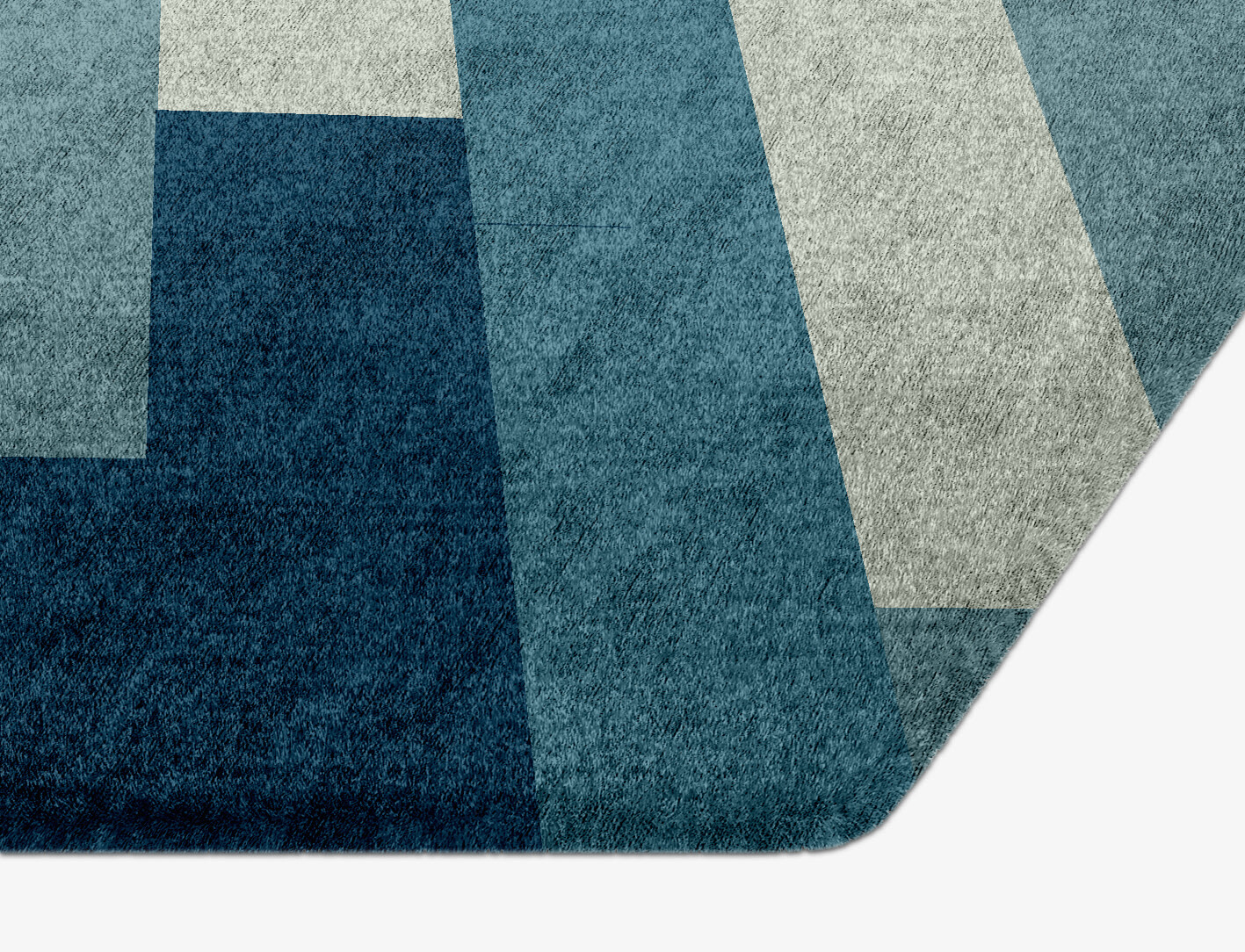 Muralis Geometric Hexagon Hand Knotted Bamboo Silk Custom Rug by Rug Artisan