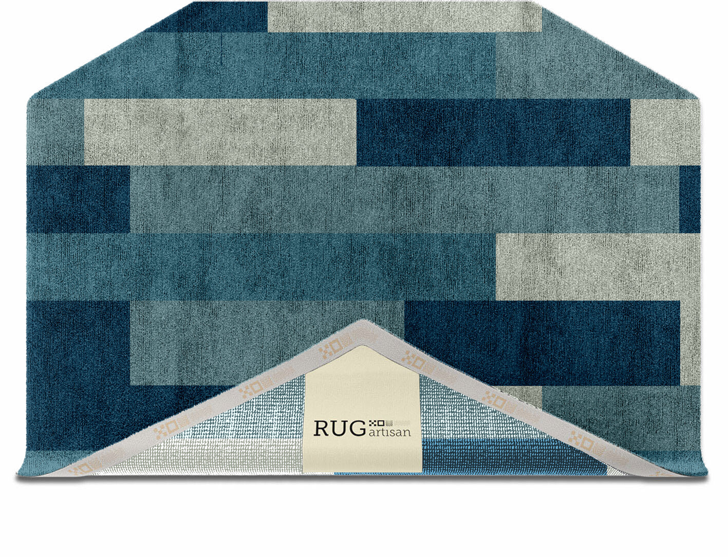 Muralis Geometric Hexagon Hand Knotted Bamboo Silk Custom Rug by Rug Artisan