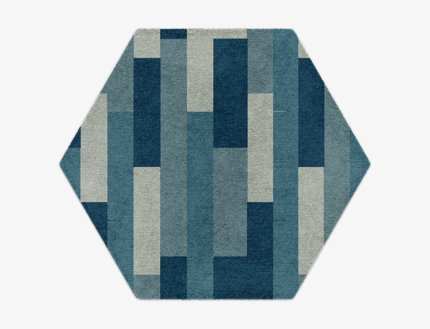 Muralis Geometric Hexagon Hand Knotted Tibetan Wool Custom Rug by Rug Artisan