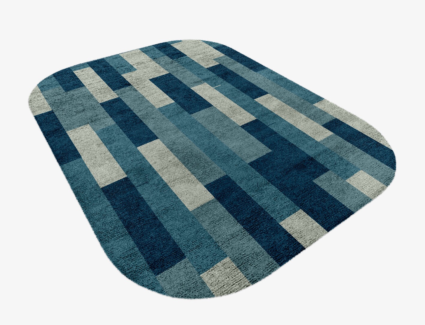 Muralis Geometric Oblong Hand Knotted Bamboo Silk Custom Rug by Rug Artisan
