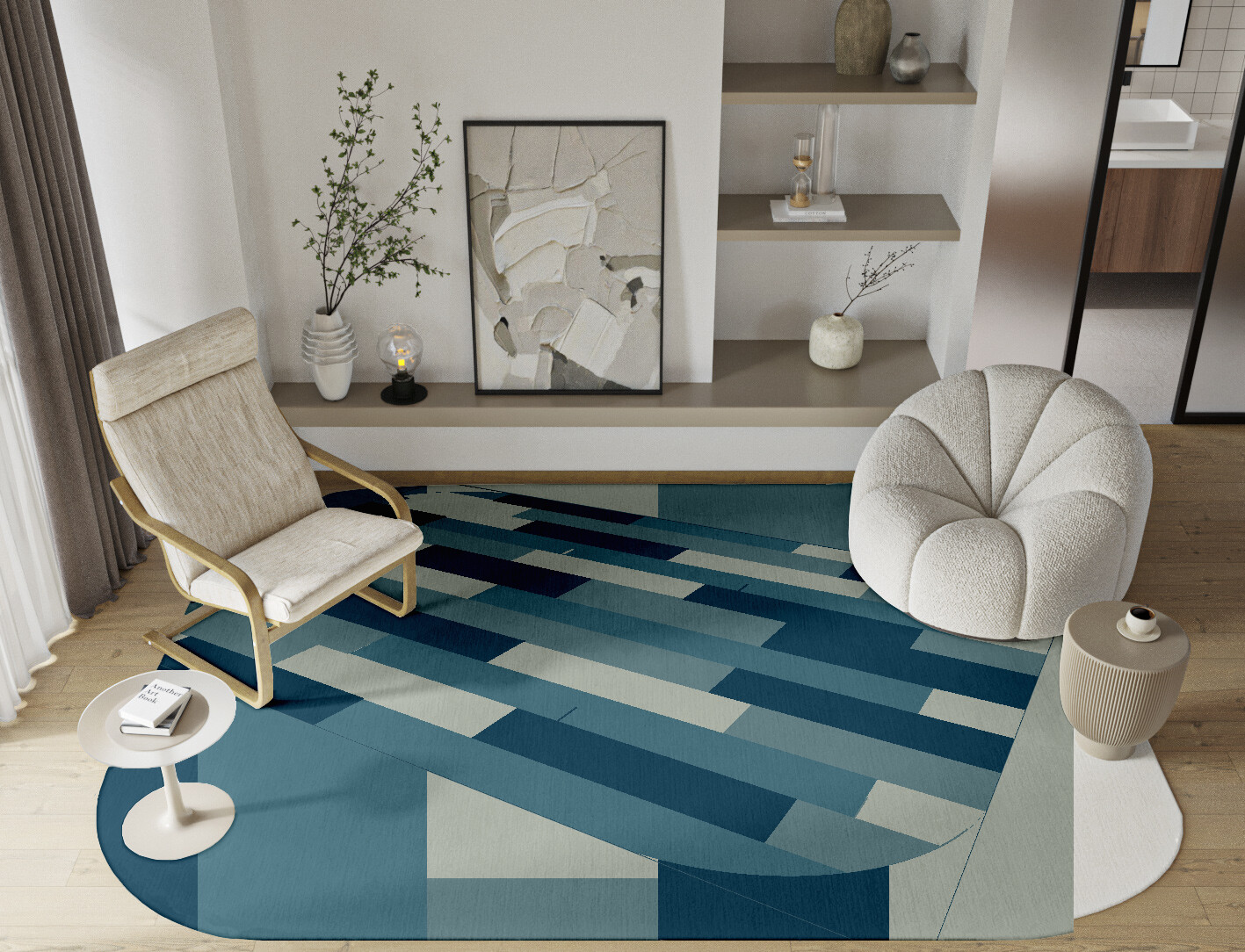 Muralis Geometric Oblong Hand Tufted Pure Wool Custom Rug by Rug Artisan