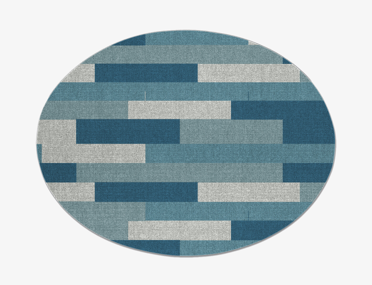 Muralis Geometric Oval Outdoor Recycled Yarn Custom Rug by Rug Artisan
