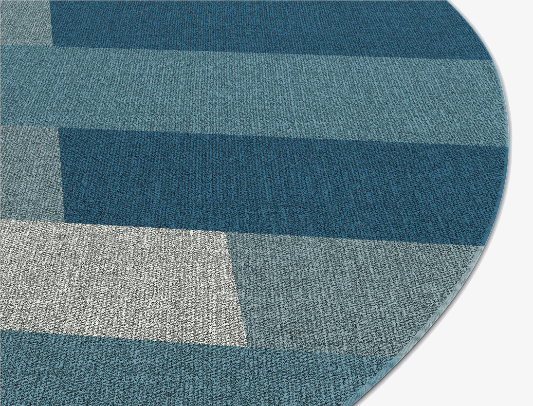 Muralis Geometric Round Outdoor Recycled Yarn Custom Rug by Rug Artisan