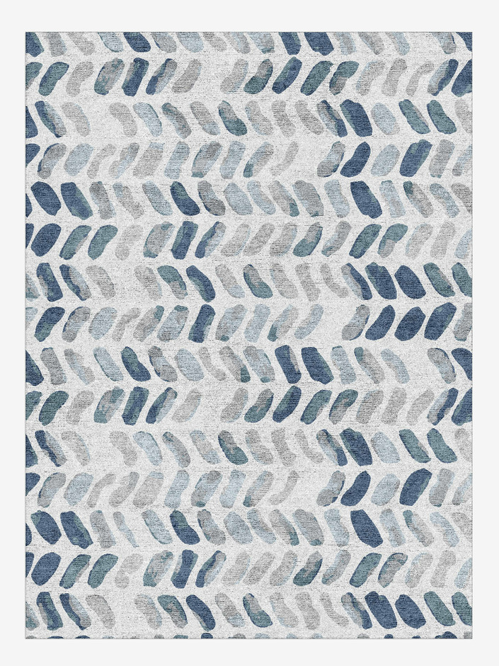 Muse Cerulean Rectangle Hand Knotted Bamboo Silk Custom Rug by Rug Artisan