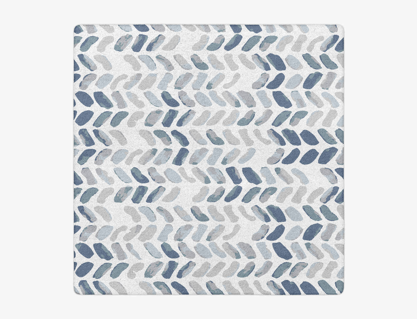 Muse Cerulean Square Hand Tufted Pure Wool Custom Rug by Rug Artisan