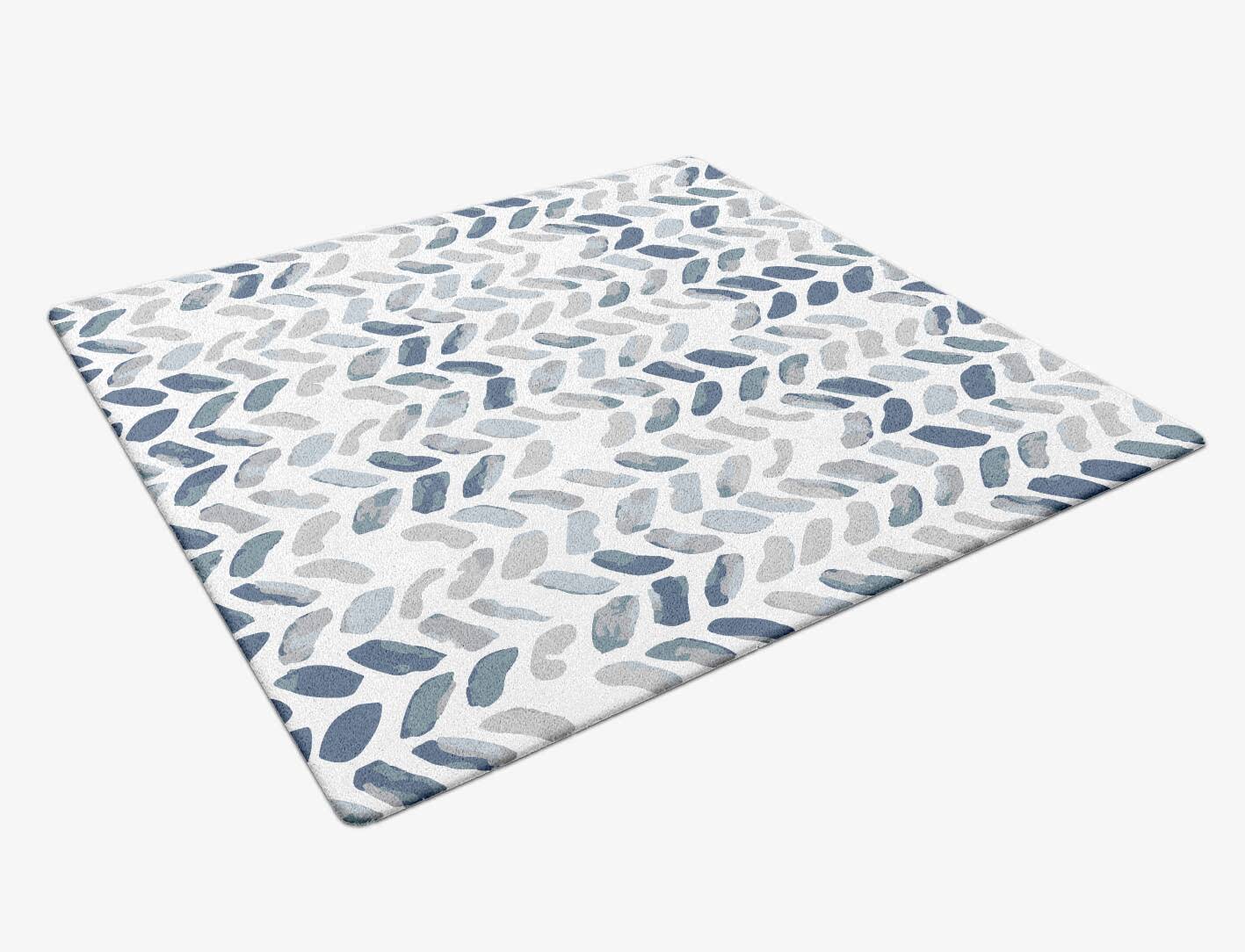 Muse Cerulean Square Hand Tufted Pure Wool Custom Rug by Rug Artisan