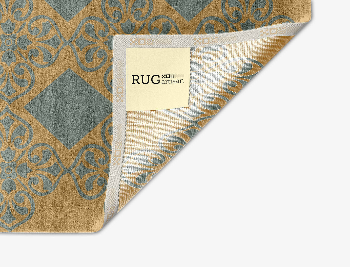 Nadine Blue Royal Arch Hand Knotted Bamboo Silk Custom Rug by Rug Artisan