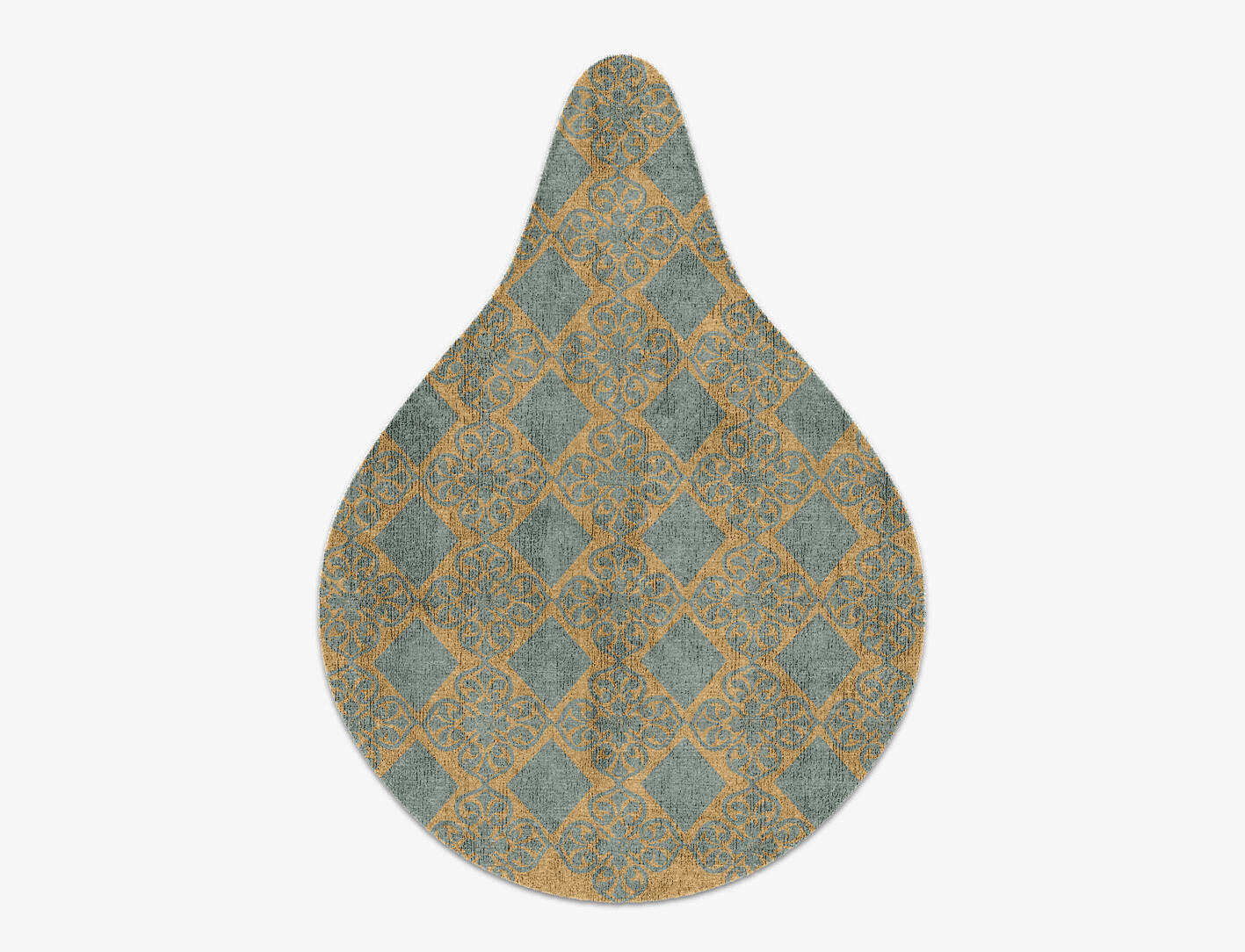 Nadine Blue Royal Drop Hand Knotted Bamboo Silk Custom Rug by Rug Artisan