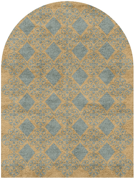 Nadine Blue Royal Arch Hand Tufted Bamboo Silk Custom Rug by Rug Artisan