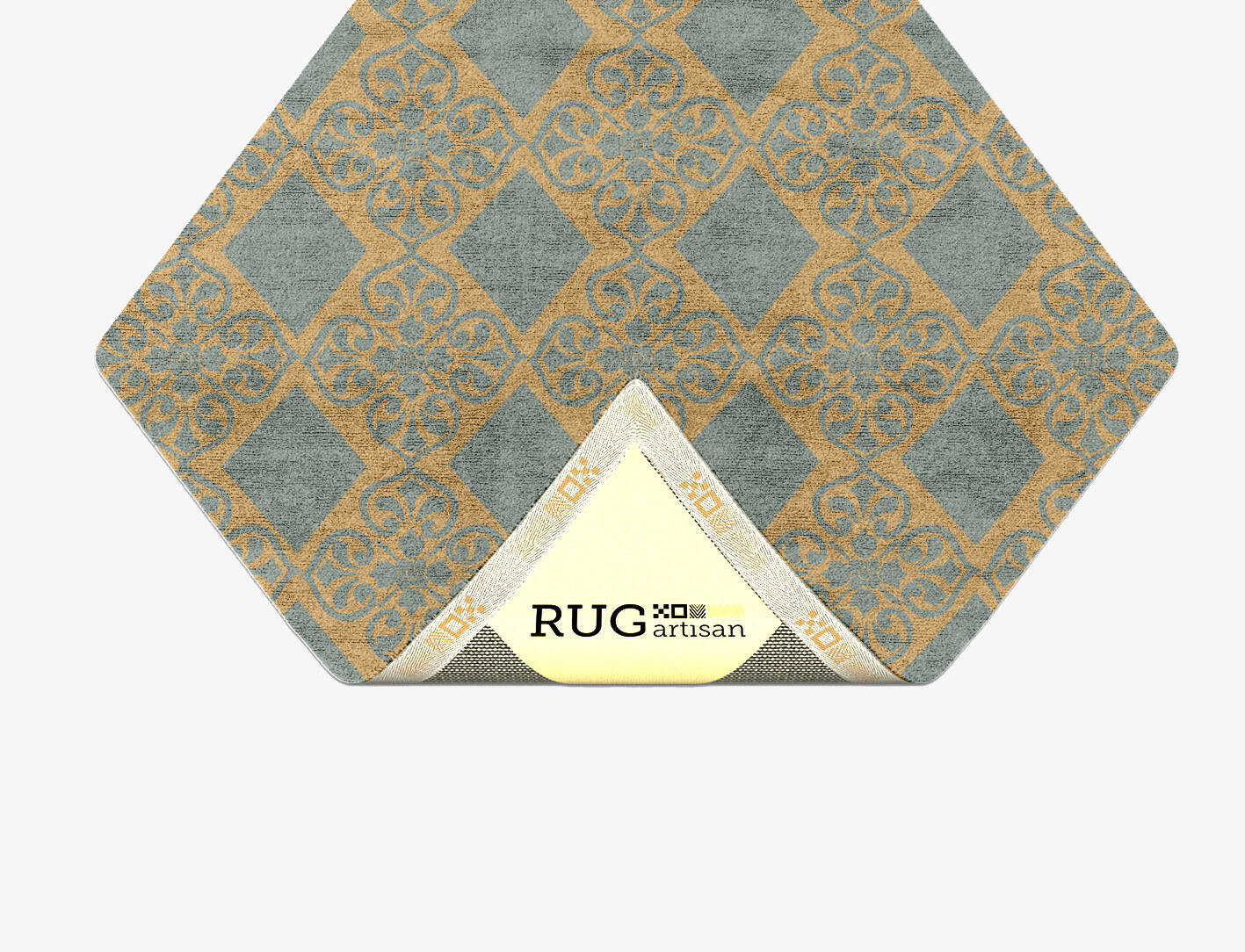 Nadine Blue Royal Diamond Hand Tufted Bamboo Silk Custom Rug by Rug Artisan