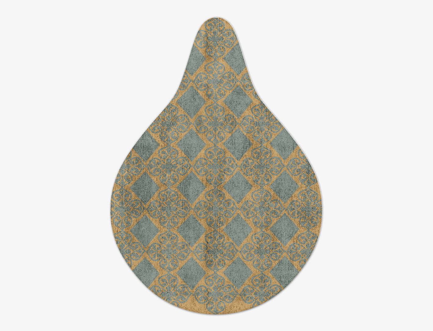 Nadine Blue Royal Drop Hand Tufted Bamboo Silk Custom Rug by Rug Artisan