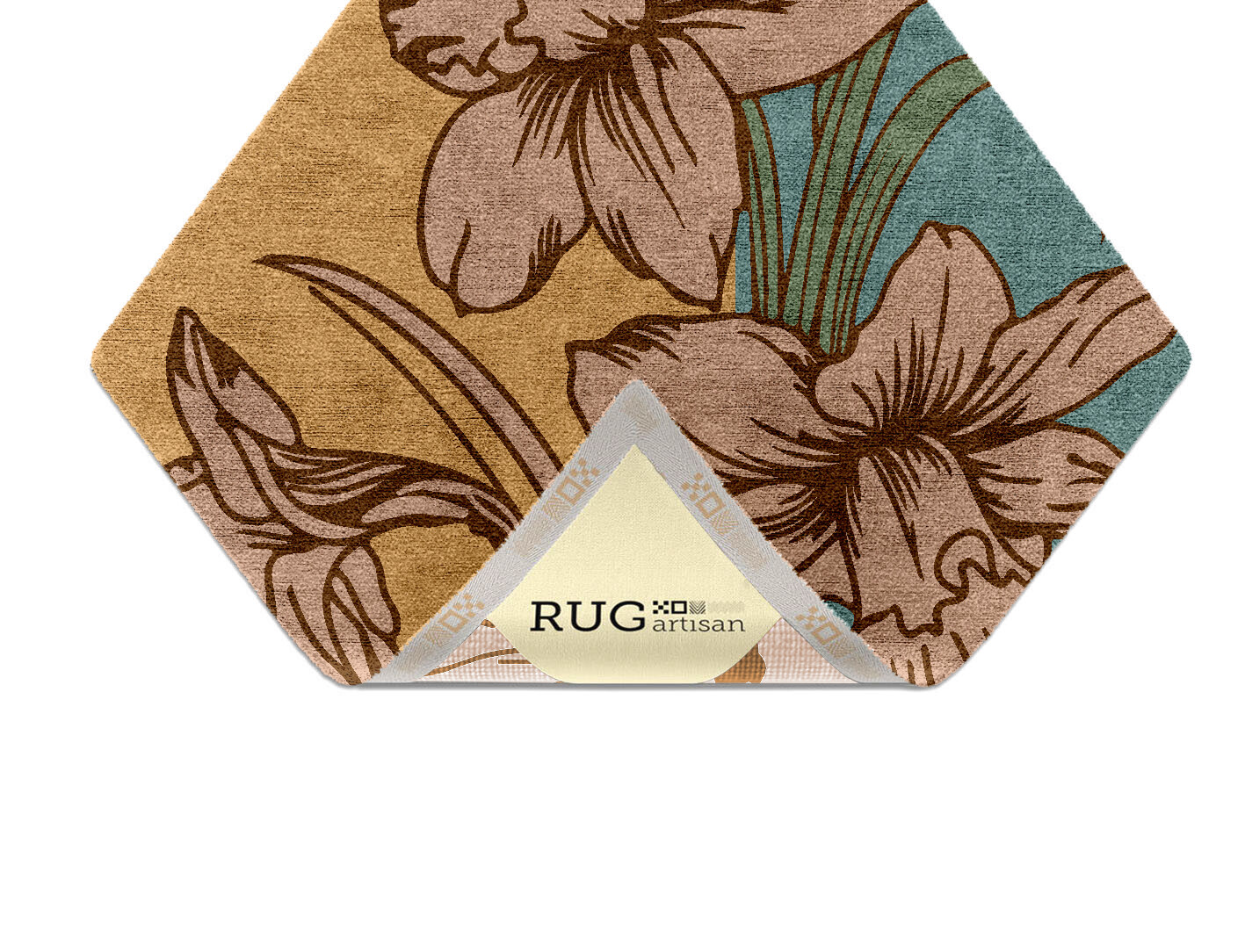 Narcissus Field of Flowers Diamond Hand Knotted Bamboo Silk Custom Rug by Rug Artisan