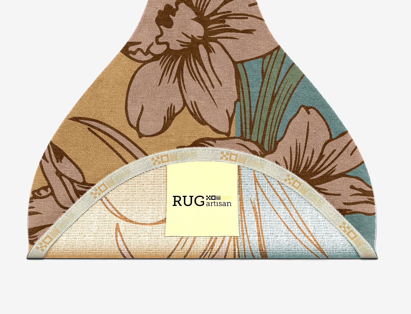 Narcissus Field of Flowers Drop Hand Knotted Tibetan Wool Custom Rug by Rug Artisan